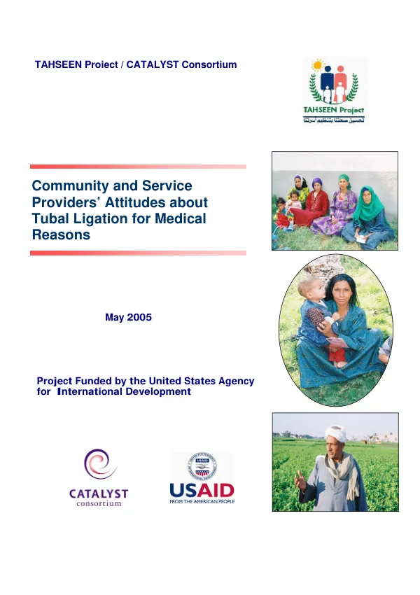 Community and service providers" attitudes about tubal ligation for medical reasons
