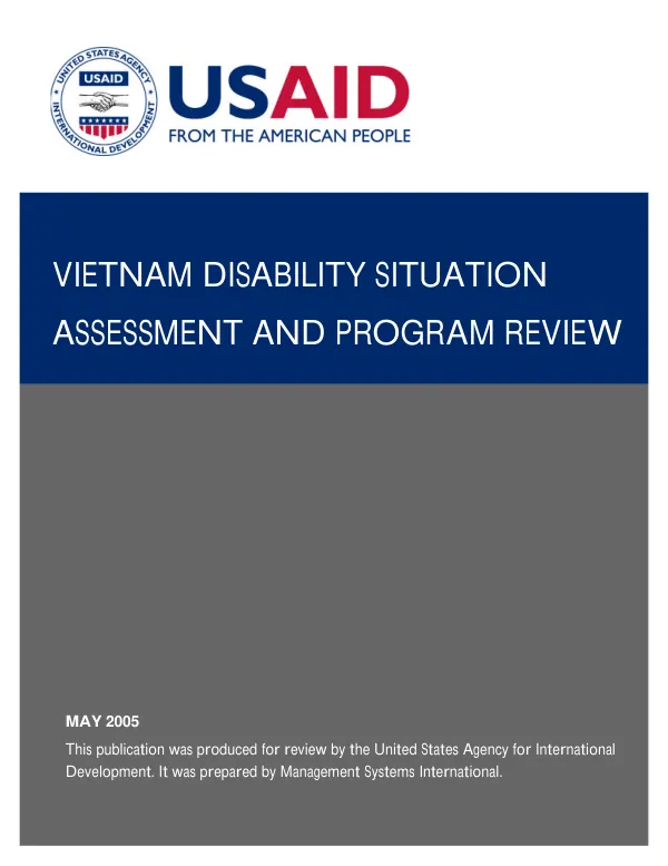 Vietnam disability situation assessment and program review