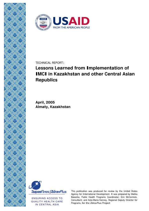 Lessons learned from implementation of IMCI in Kazakhstan and other Central Asian Republics