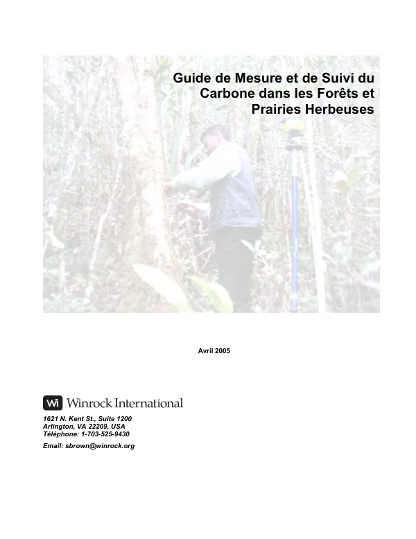 Guide de mesure et de suivi du carbone dans les forets et prairies herbeuses