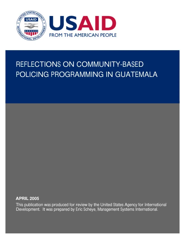 Reflections on community-based policing programming in Guatemala