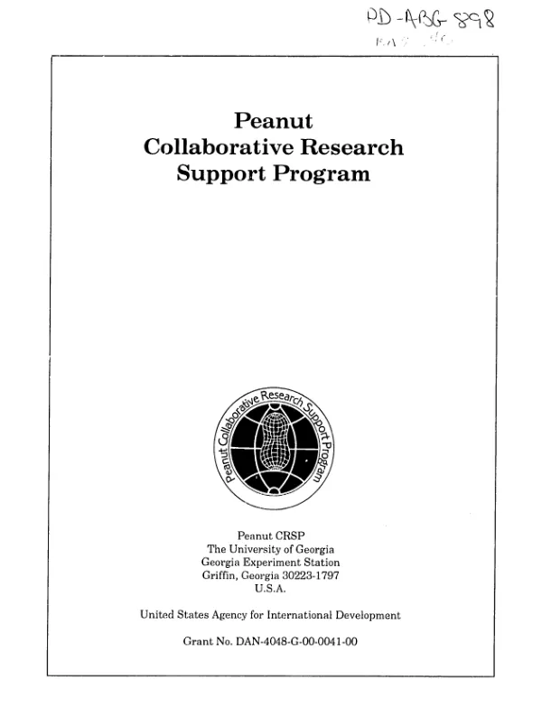Peanut collaborative research support program : external evaluation report -- 1992