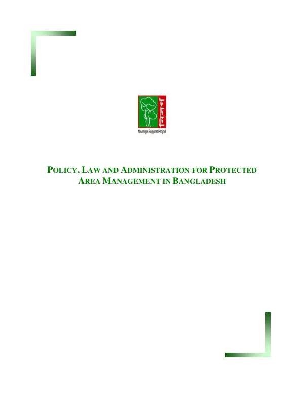 Policy, law and administration for protected area management in Bangladesh