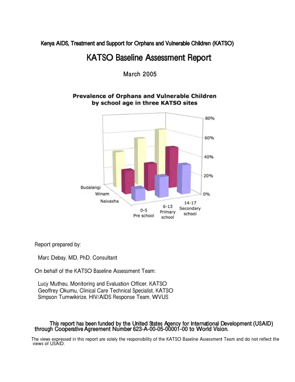 KATSO baseline assessment report