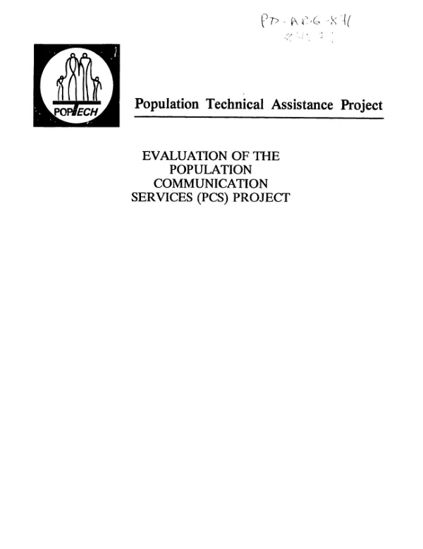 Evaluation of the population communication services (PCS) project