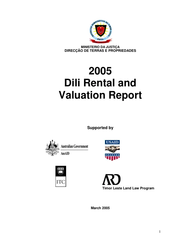 2005 Dili rental and valuation report