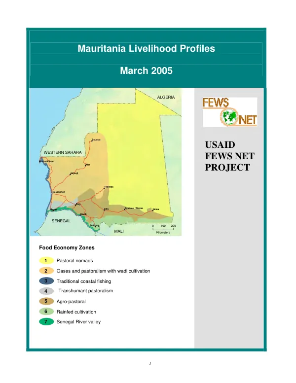 Mauritania livelihood profiles