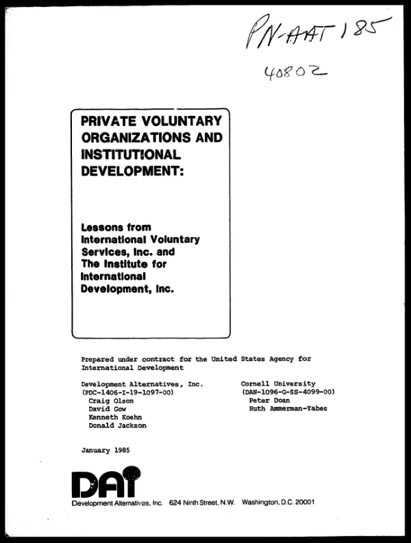Review of implementation of the decentralization policy : final report