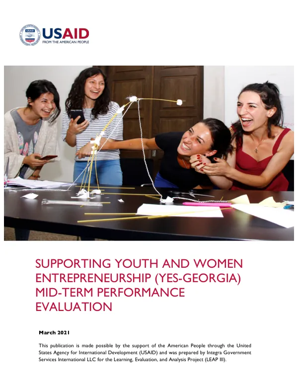 Supporting youth and women entrepreneurship (YES-Georgia) : mid-term performance evaluation