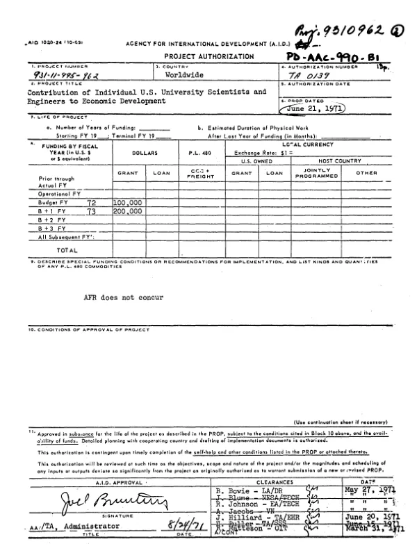 Assessment report : Guyana safer injection project (GSIP)