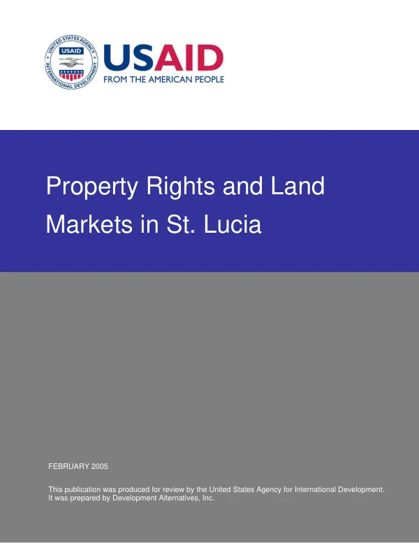 Property rights and land markets in St. Lucia
