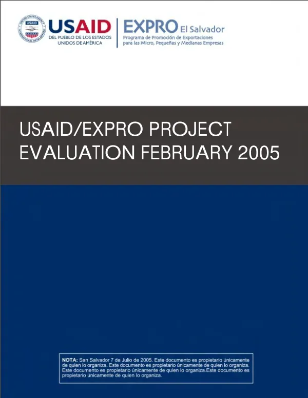 UAID/EXPRO project evaluation, February 2005