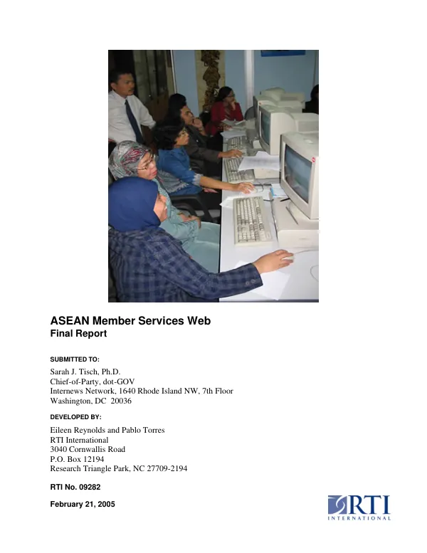 ASEAN member services web : final report