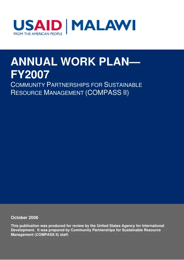 Performance monitoring plan USAID associate cooperative agreement no. 165-A-00-04-00102-00 under dot-Gov leader cooperative agreement no. GDG-A-00-01-00009-00