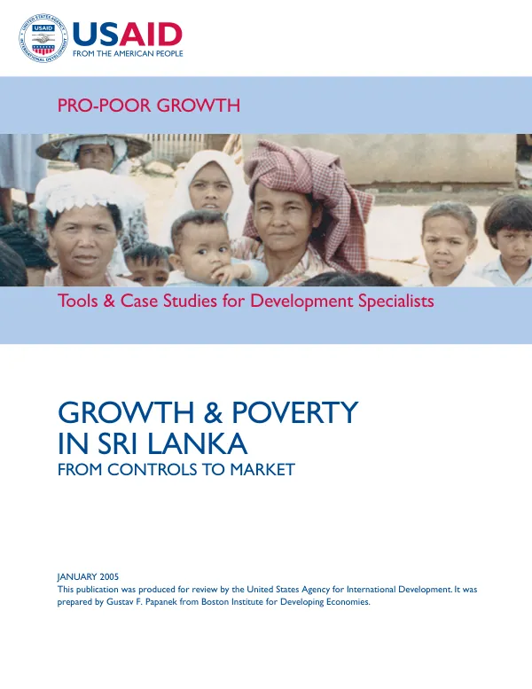 Growth & poverty in Sri Lanka : from controls to market