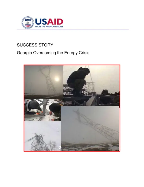Success story : Georgia overcoming the energy crisis