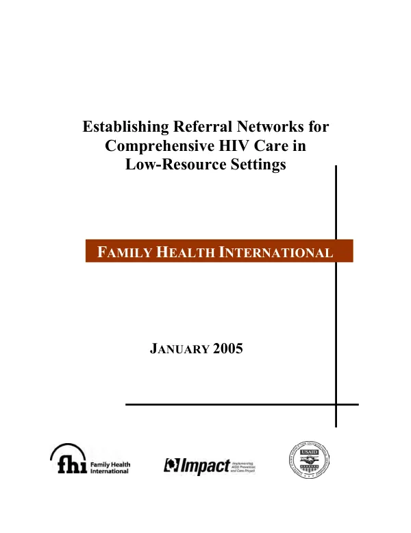 Establishing referral networks for comprehensive HIV care in low-resource settings