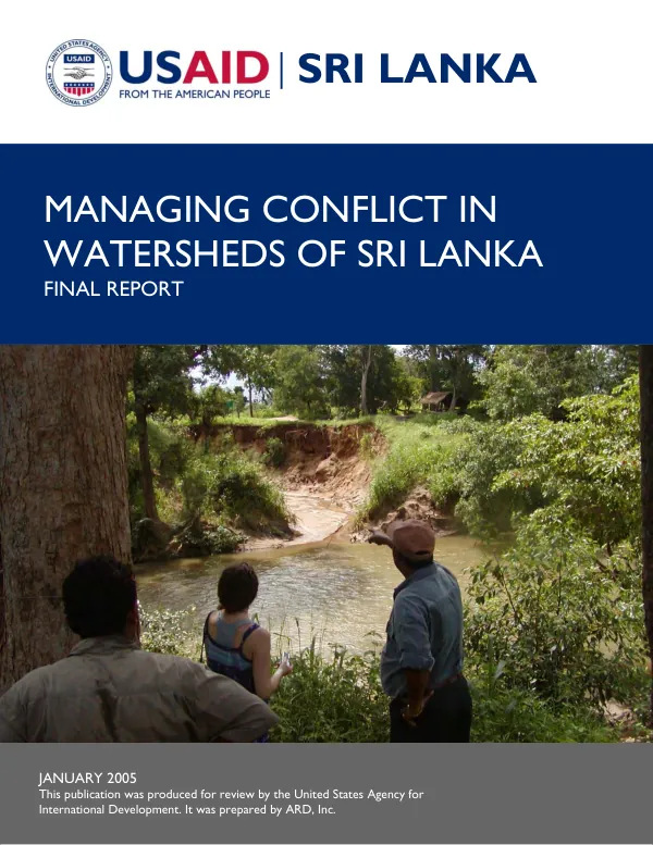 Managing conflict in watersheds of Sri Lanka : final report