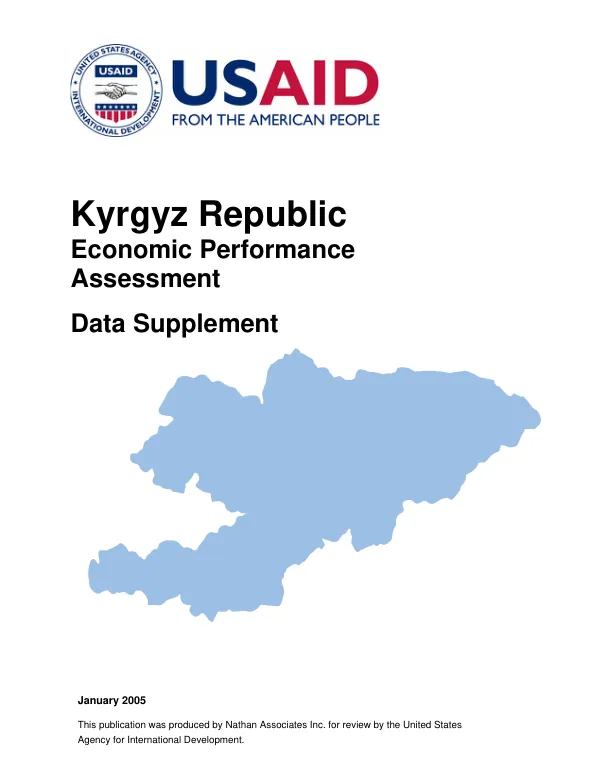 Kyrgyz Republic economic performance assessment : data supplement