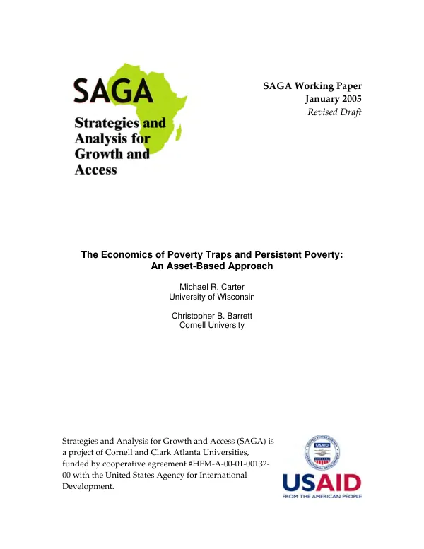 Economics of poverty traps and persistent poverty : an asset-based approach