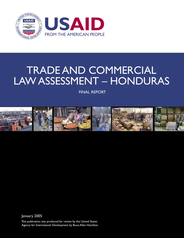 Trade and commercial law assessment : Honduras -- final report