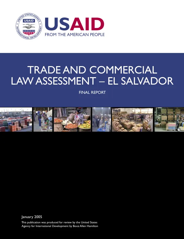Trade and commercial law assessment : El Salvador -- final report