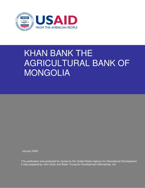 Khan Bank : the Agricultural Bank of Mongolia