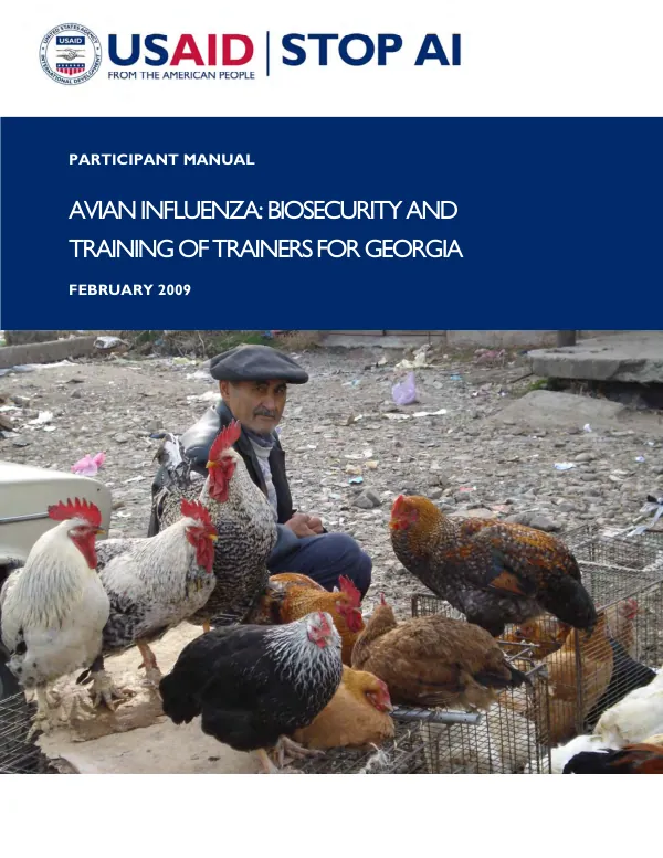 Participant manual : Avian influenza biosecurity and training of traners for Georgia