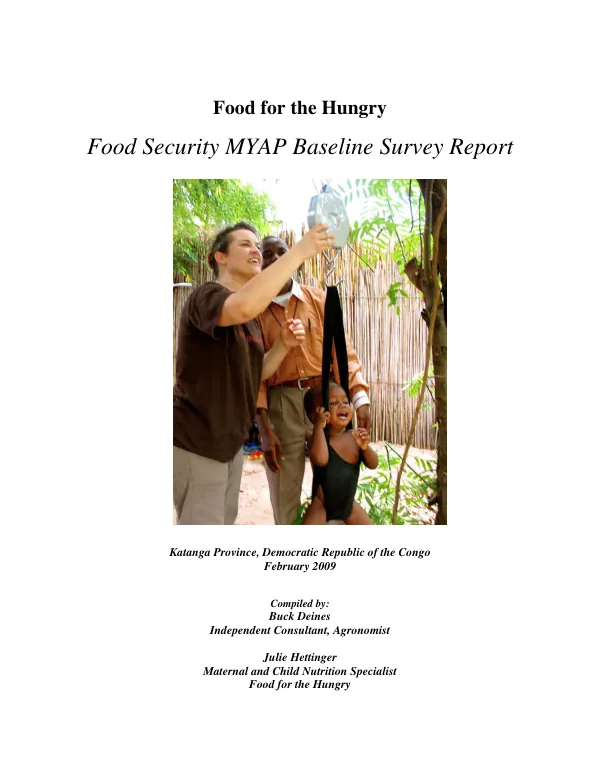 Food security MYAP baseline survey report