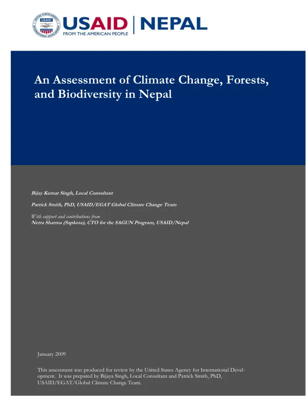 An assessment of climate change, forests, and biodiversity in Nepal