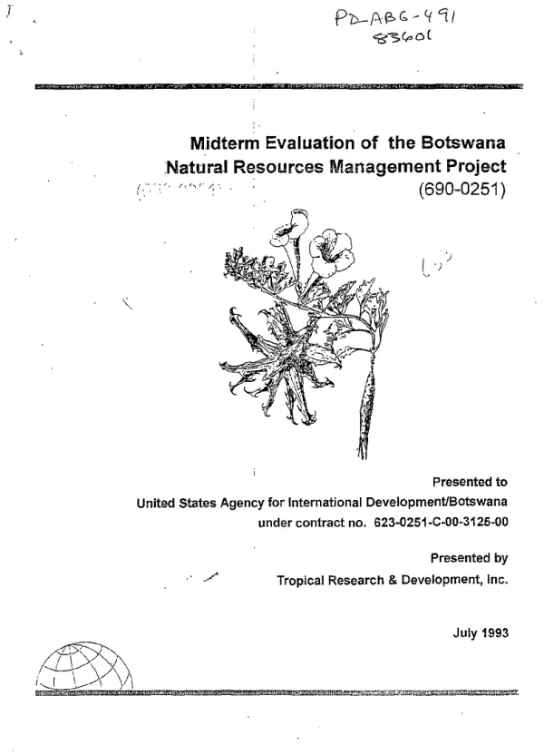 Midterm evaluation of the Botswana natural resources management project (690-0251)