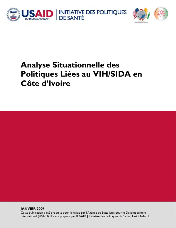 Analyse situationnelle des politiques liees au VIH/SAIDA en Cote d"Ivoire