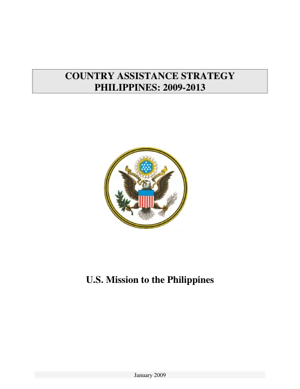 Country assistance strategy - Philippines : 2009-2012