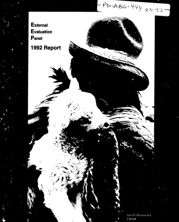 External evaluation panel report 1992 [: small ruminant collaborative research support program]