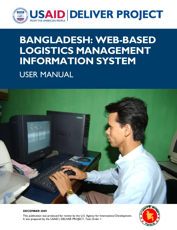 Bangladesh: Web-Based Logistics Management Information System User Guide