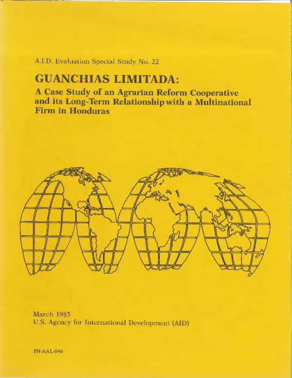 Guanchias Limitada : a case study of an agrarian reform cooperative and its long-term relationship with a multinational firm in Honduras