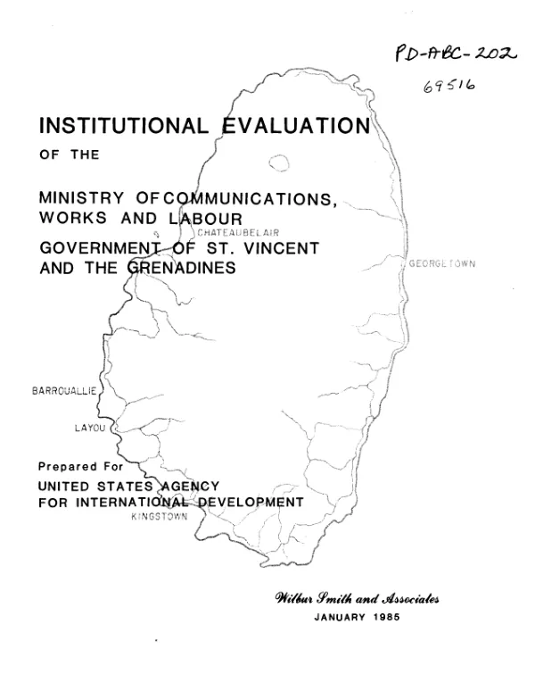 Institutional evaluation of the Ministry of Communications, Works, and Labour, Government of St. Vincent and the Grenadines