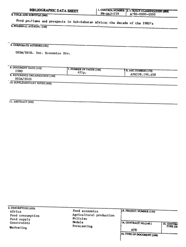 Swaziland cropping systems research and extension training project (AID 645-0212) : an evaluation