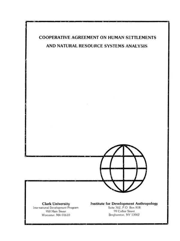 Employment and enterprise generation in the smallholder settlement area of Santa Cruz, Bolivia : a proposal for research and planning