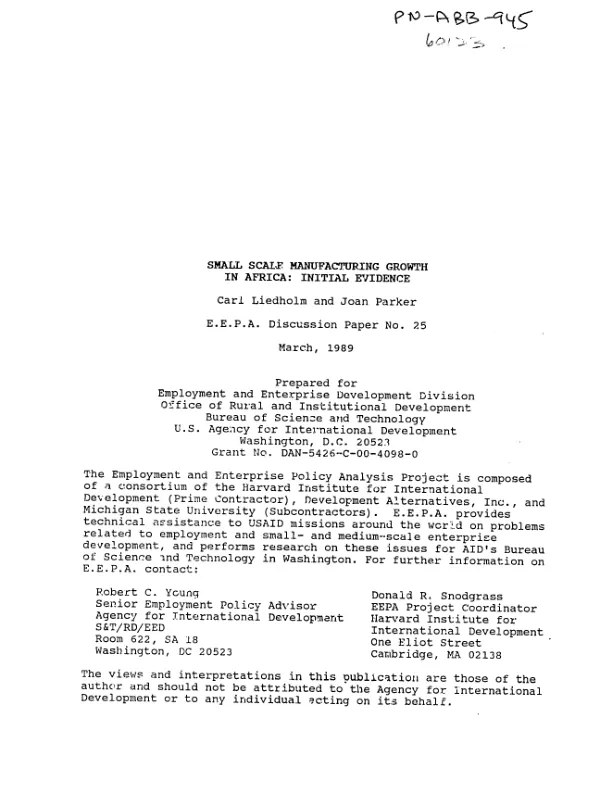 United States trade and development program : fiscal year 1986, congressional presentation