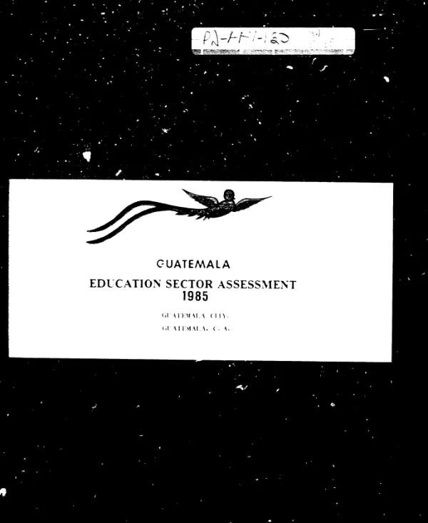Guatemala education sector assessment 1985