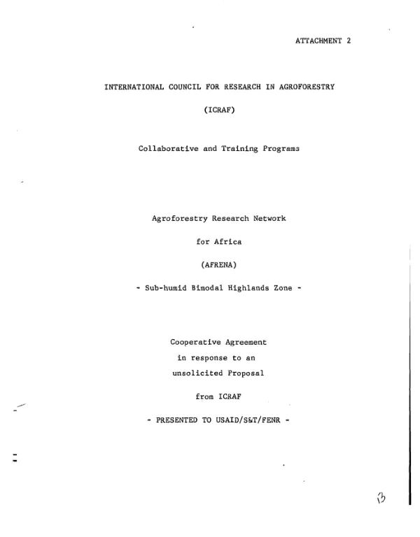 Agroforestry Research Network for Africa (AFRENA) - sub-humid biomodal highlands zone