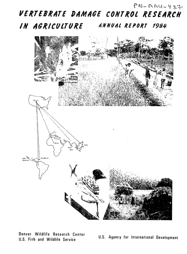 1984 annual progress report : Section of International Programs, Denver Wildlife Research Center
