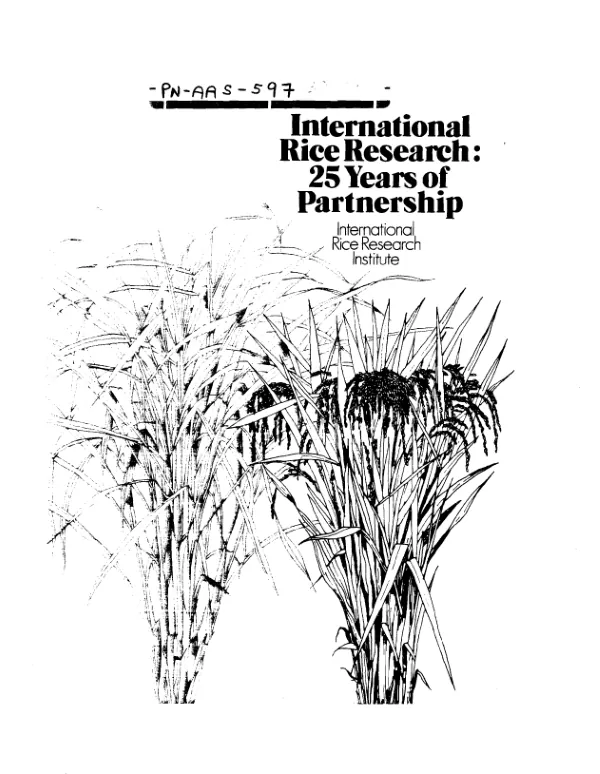International rice research : 25 years of partnership