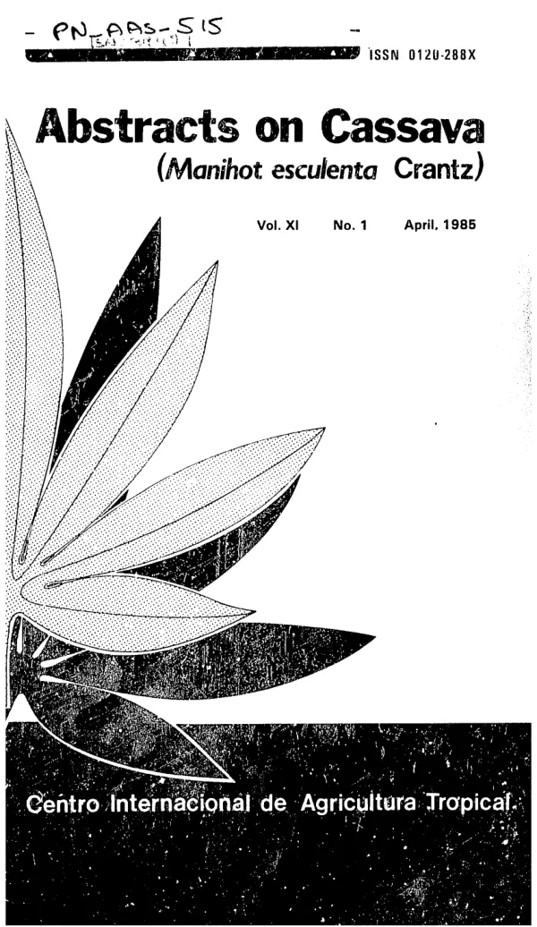Abstracts on cassava (Manihot esculenta, Crantz), v. 11[, nos. 1-3]