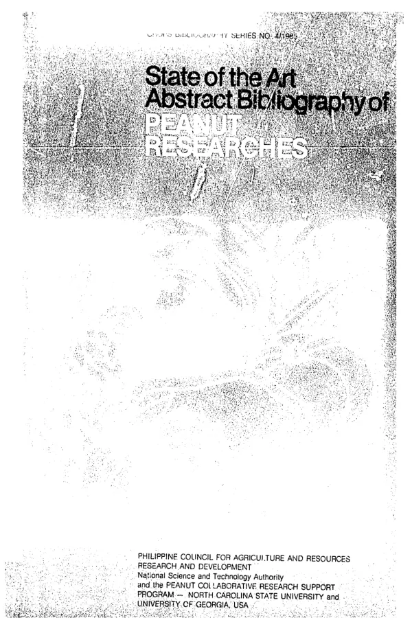 State of the art abstract bibliography of peanut researches
