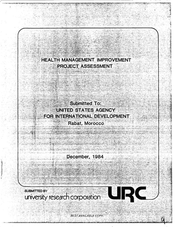 Health management improvement project assessment