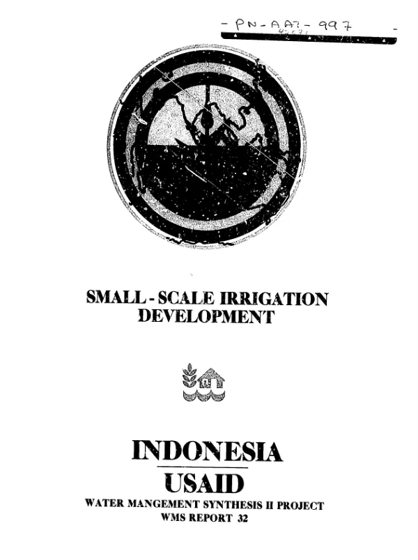 Small-scale irrigation development
