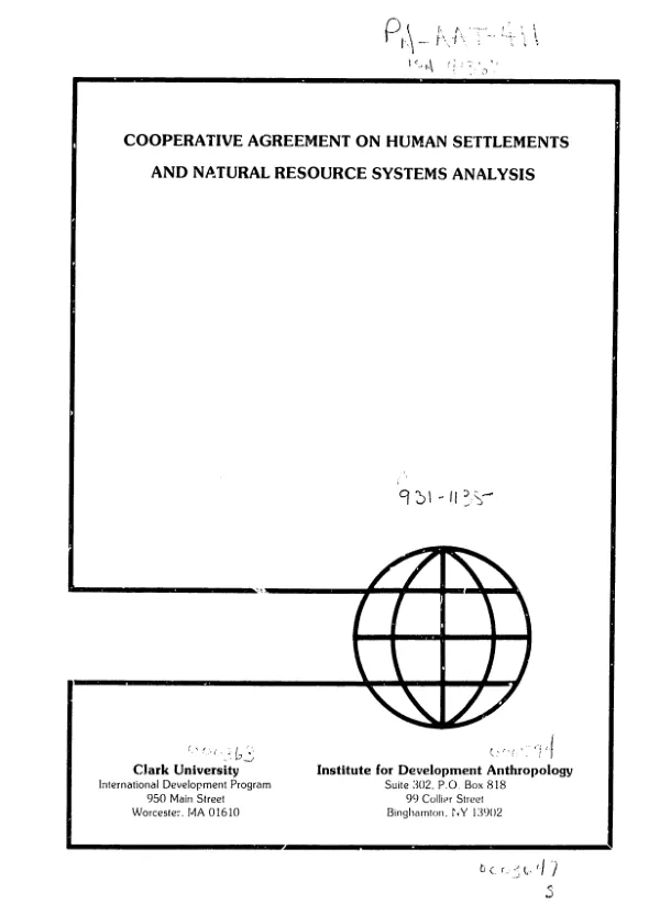 Regional analysis and farming systems research