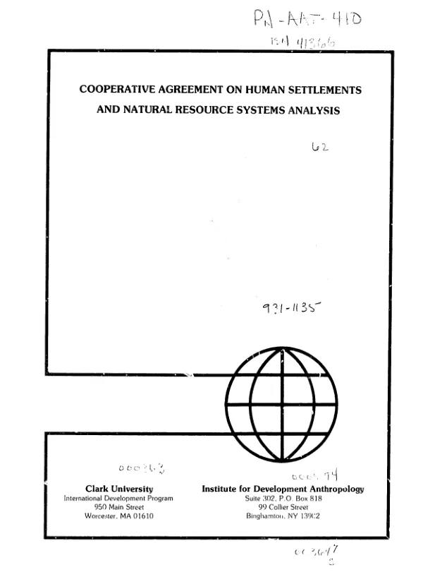 Local resource management in Kenya : an issues paper